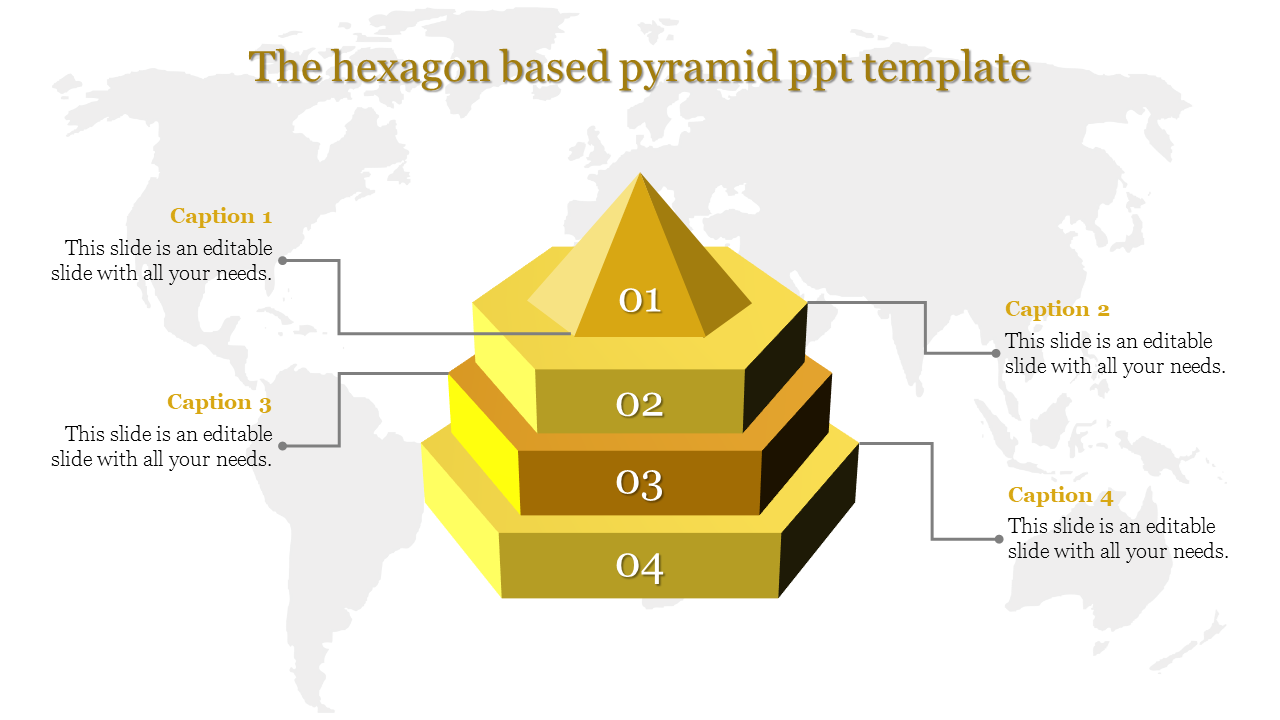 pyramid ppt template-The hexagon based pyramid ppt template-4-Yellow